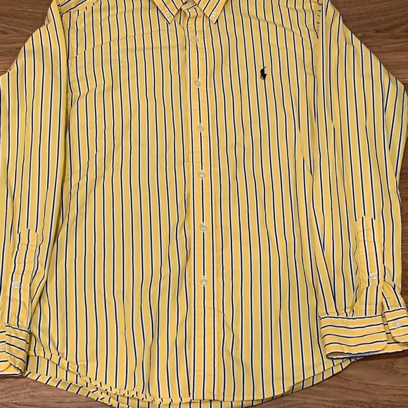 Ralph Lauren L/S Striped Casual Dress Shirt Size L - Picture 4 of 6